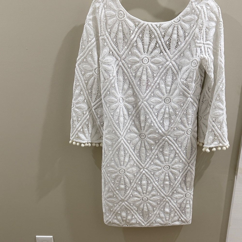 Lilly Pulitzer Elegant White Embroidered Dress
